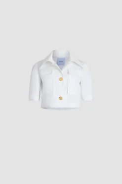 Veste courte en gabardine de coton bio