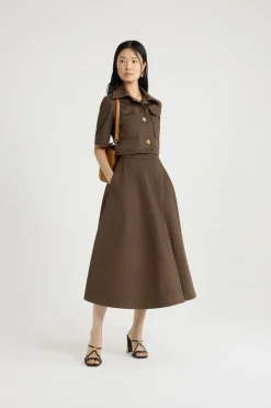 Veste courte en gabardine de coton bio