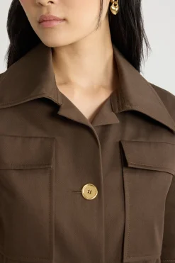 Veste courte en gabardine de coton bio