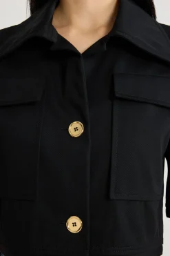 Veste courte en gabardine de coton bio