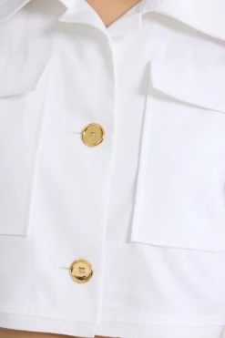 Veste courte en gabardine de coton bio
