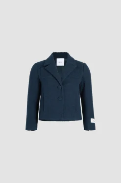 Veste courte en tweed de coton bio léger