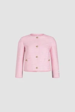 Veste courte en tweed de coton bio léger