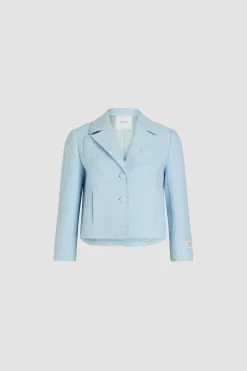 Veste courte en tweed de coton bio léger