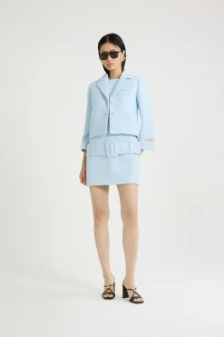 Veste courte en tweed de coton bio léger