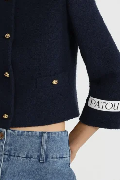 Veste courte en tweed de coton bio léger