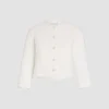 Veste courte sans revers en viscose mélangée éco-responsable matelassé