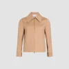 Veste courte zippée en sergé de coton bio