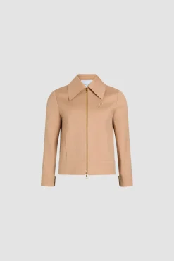 Veste courte zippée en sergé de coton bio