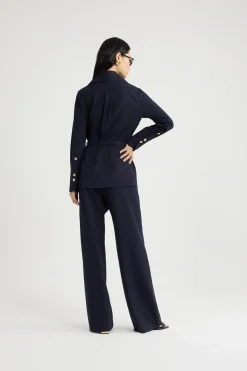 Veste safari en sergé de laine technique éco-responsable