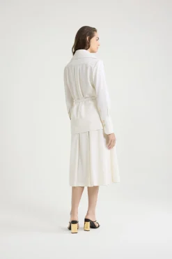 Veste safari en sergé de laine technique éco-responsable