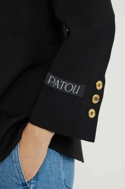 Veste sans revers en sergé de laine technique éco-responsable